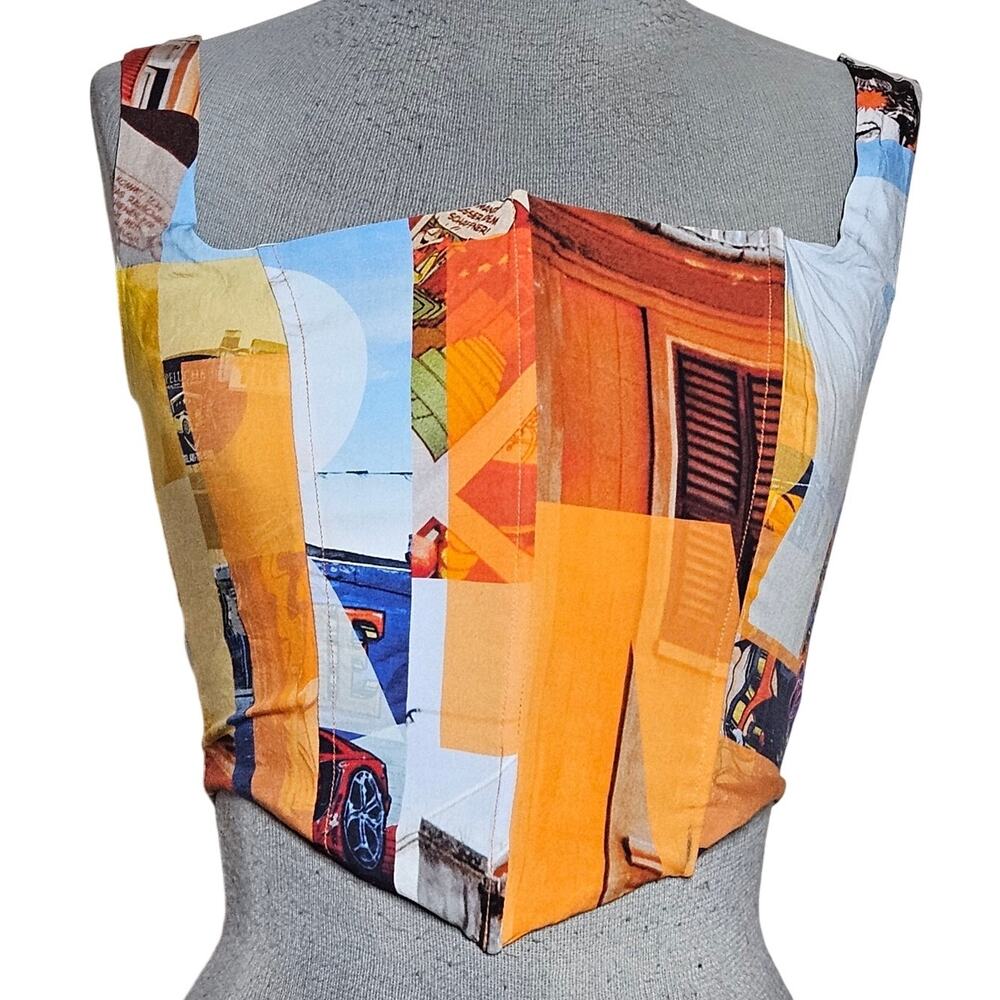 Peppermayo Multi Color Corset Top Size Small 2